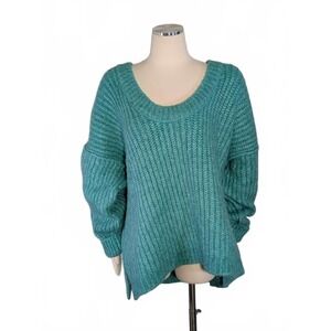Nwot Free People Blue Bell‎ Oversized Sweater size Large